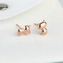 Rose Gold Colour Cat Stud Earrings, thumbnail 1 of 4