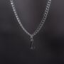 Mens 3mm Steel Silver Cuban Chain Necklace For Men, thumbnail 8 of 10