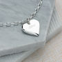 Engraved Sterling Silver Heart Bracelet, thumbnail 1 of 5