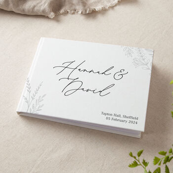Meadow Personalised Names Wedding Guest Book, 3 of 4