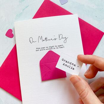 Personalised 'In My Heart' Mother's Day Envelope Card, 2 of 5