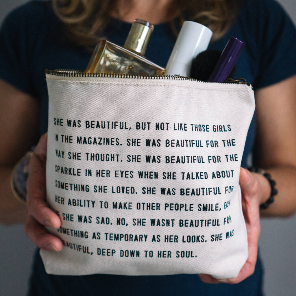 Inspirational Quote Make Up Or Wash Bag, 1 of 4