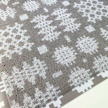Grey Welsh Blanket Print Doormat, 2 of 2