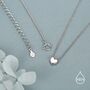 Minimalist Tiny Heart Pendant Necklace In Sterling Silver, thumbnail 4 of 12
