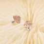 Dotted Mushroom Stud Earrings In Sterling Silver, thumbnail 1 of 11