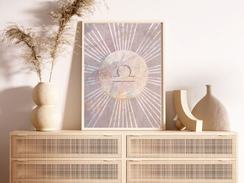 Custom Star Sign Birthday Zodiac Art Print, 4 of 9