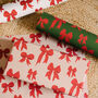 Christmas Bows Luxury Wrapping Paper, thumbnail 1 of 3