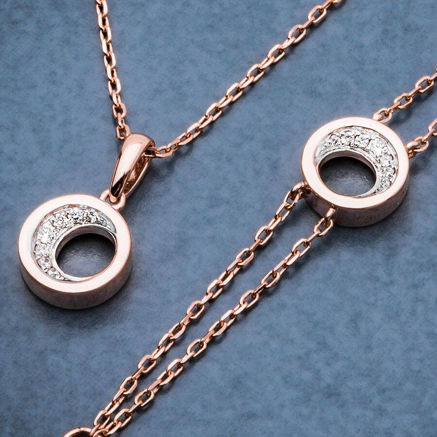 18ct Rose Gold And Diamond Pendant, 1 of 7