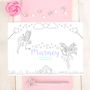 Personalised Fairy Wedding Colouring Placemat, thumbnail 1 of 2
