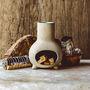 Handmade Artisan Pottery Mini Smudge Chiminea, thumbnail 1 of 4