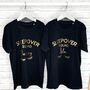 Personalised Sleepover Squad Black And Gold T Shirts, thumbnail 2 of 5