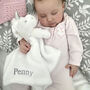 Personalised White Unicorn Baby Comforter, thumbnail 1 of 6