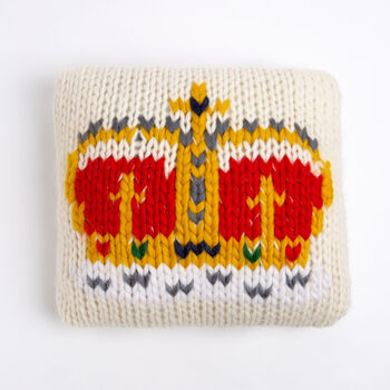 Royal Crown Blanket And Cushion Knitting Kit, 5 of 10