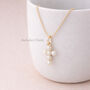 Tiny Personalised Gold Plated Sterling Silver Pearl Cross Necklace, thumbnail 1 of 7