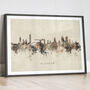 Glasgow Skyline Cityscape Black And White Art Print, thumbnail 12 of 12