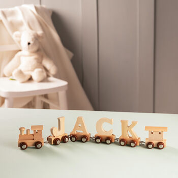 Personalised Christening Wooden Name Train, 4 of 12