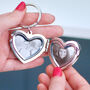 Personalised Heart Locket Keyring, thumbnail 1 of 7