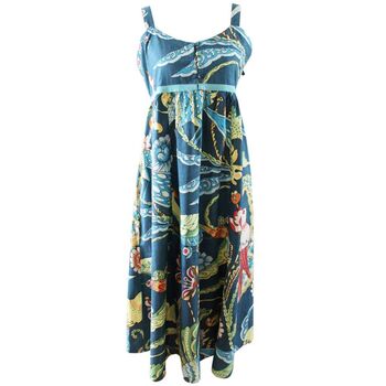 Blue Exotic Bird Strappy Cotton Dress, 5 of 5