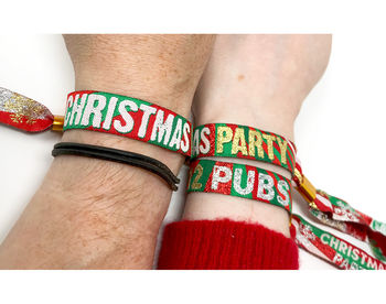 Christmas Party Wristbands Bracelets Favours, 10 of 12