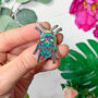 Picasso Beetle Enamel Pin, thumbnail 1 of 4