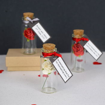 Rose In A Bottle Personalised Love Token, 3 of 6