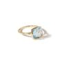 Yellow Gold Cushion Briolette Topaz Ring, thumbnail 4 of 6