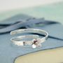 Personalised Baby Bangle With Silver Daisy, thumbnail 2 of 5