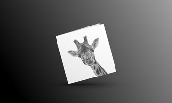 Maya The Giraffe Luxury Blank Greeting Card, 3 of 7