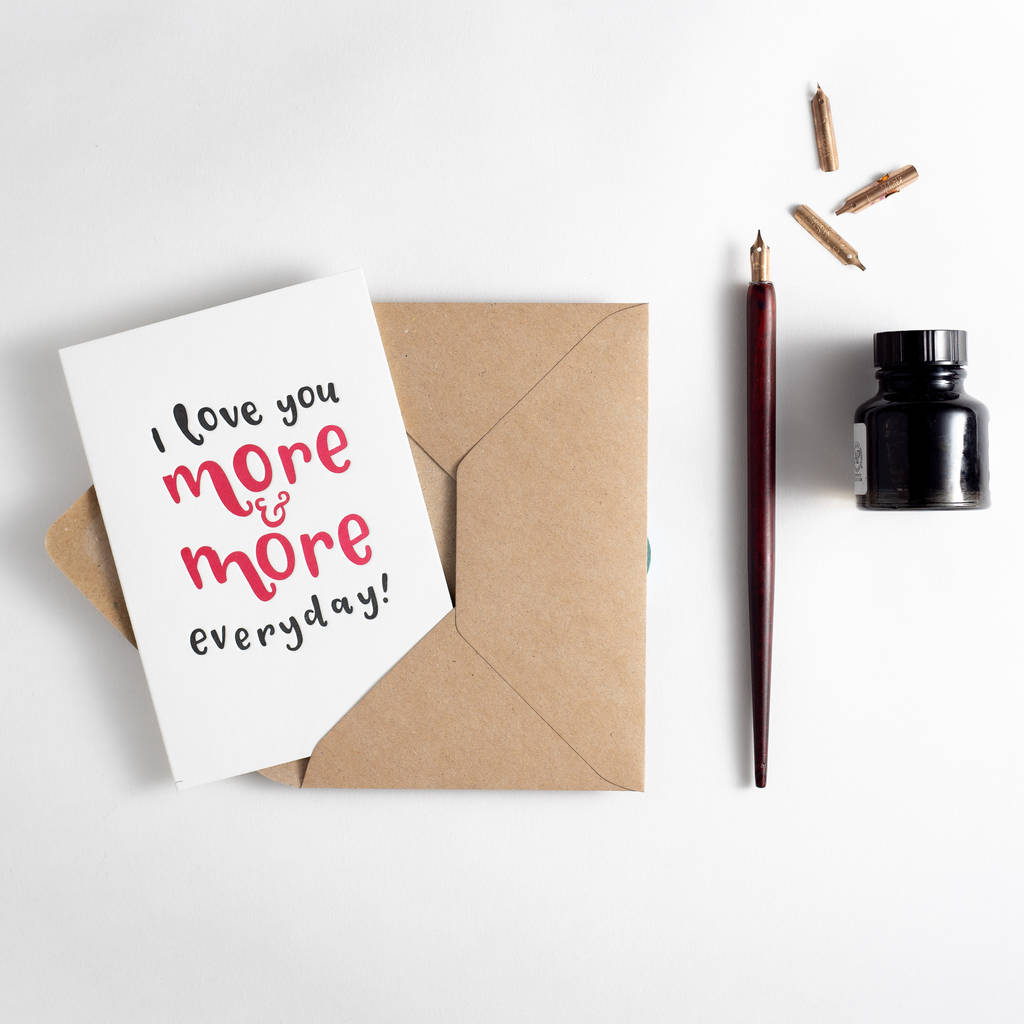 Love You More And More Everyday Card By Hunter Paper Co ...