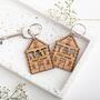 Set Of Two Personalised New Home Keyrings, thumbnail 1 of 1