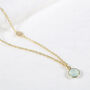 Salina Aqua Chalcedony And Gold Plated Necklace, thumbnail 1 of 5