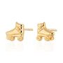 18ct Gold Roller Skate Stud Earrings, thumbnail 2 of 4