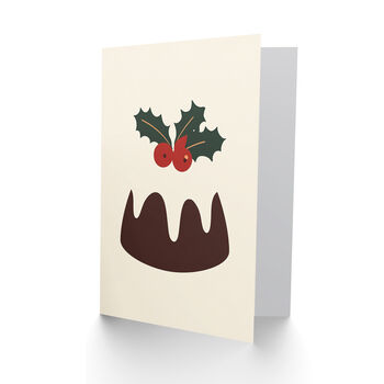 Cake Holly Icing Modern Graphic Xmas Christmas Card, 2 of 4