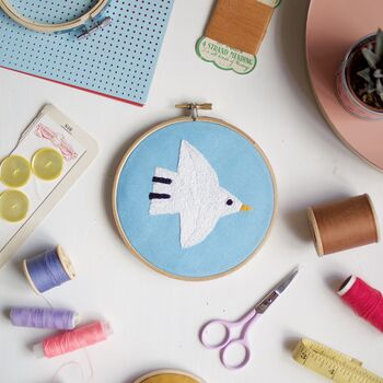 White Bird Embroidery Hoop Kit, 3 of 5