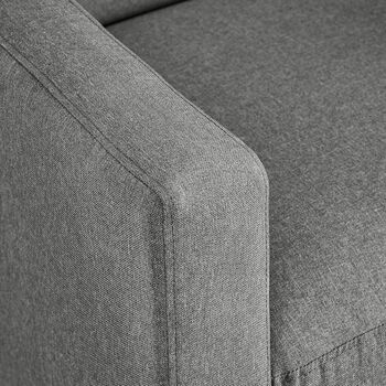 Grey Modern Recliner Chair Adjustable Reclining Armchair Upholstered Sofa Couch With Soft Padded Seat For Home Or Bedroom, 6 of 10