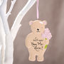 Personalised Bear With Bouquet Hanging Decoration, thumbnail 2 of 2