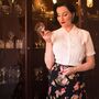 Lacey Blouse In Cream Vintage 1940s Style, thumbnail 2 of 3