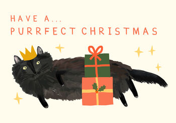 Purrfect Cat Christmas Card, 2 of 3