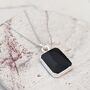 'The Rectangle' Black Onyx Sterling Silver Necklace, thumbnail 1 of 8