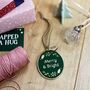 Merry And Bright Enamel Christmas Tree Decoration, thumbnail 2 of 8