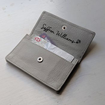 Personalised Large Leather Card Holder, 7 of 12