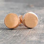 Round Disc Sterling Silver Stud Earrings, thumbnail 5 of 7