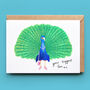Peacock Pun Valentine Or Anniversary Card, thumbnail 1 of 2