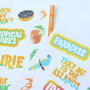 Tropical Paradise Sticker Sheet, thumbnail 3 of 4