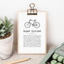 Cycling Gift Mini Wooden Sign With Hanger, thumbnail 1 of 6