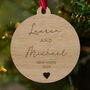 Personalised New Home Christmas Bauble For Couples, thumbnail 1 of 5