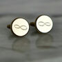 Bronze And Copper Infinity Cufflinks, thumbnail 2 of 6