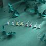 Sterling Silver Trillion Cut Genuine Peridot Stud Earrings, thumbnail 6 of 12