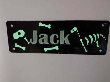 Glow In The Dark Dinosaur Wall Sign, 3 of 3
