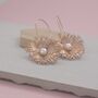 Sterling Silver Coral Pearl Earrings, thumbnail 3 of 6